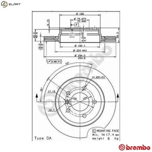 2x BRAKE DISC 09.7720.11 FOR MITSUBISHI VOLVO 4G13 1.3L 4G93 1.8L 4G92 1.6L 4cyl - Picture 1 of 10