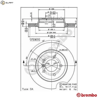 2x BRAKE DISC 09.7720.11 FOR MITSUBISHI VOLVO 4G13 1.3L 4G93 1.8L 4G92 1.6L 4cyl - Image 1 of 4