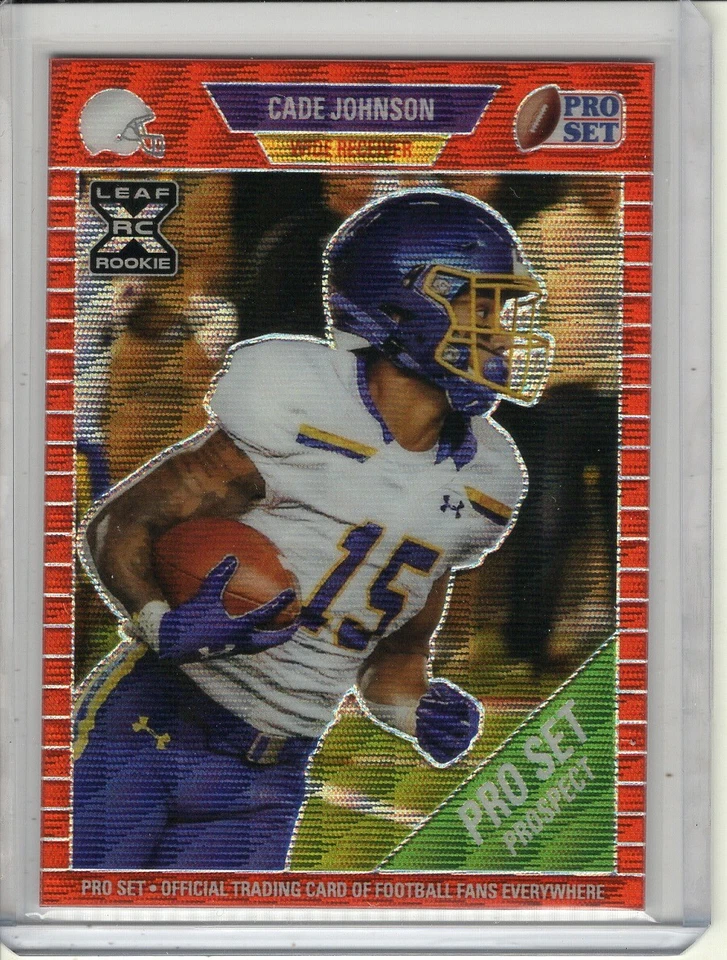 2021 LEAF PRO SET METAL CADE JOHNSON ROOKIE/RC #72/75 *RED WAVE* - Image 1 of 1