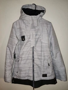 686 Ski Snowboard Jacket Womens Size 8 Medium Hooded Insulated Dark Gray - Picture 1 of 16