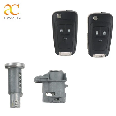 Juego de cilindros de encendido y bloqueo de puerta con 2 controles remotos para Chevrolet Sonic 2012-17 Foto 1 de 4