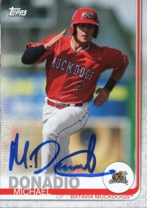 2019 Topps Pro Debut MICHAEL DONADIO Signed Card autograph AUTO RC MARLINS