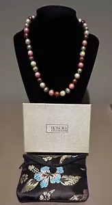 Honora Ming Multicolor Freshwater Cultured Pearl Beaded Sterling 925 Necklace 18 - Picture 1 of 3