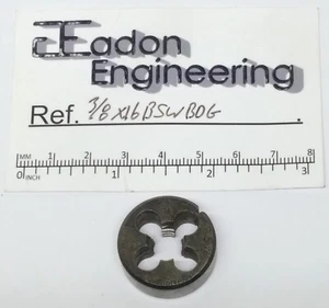 3/8" x 16TPI BSW (British Standard Whitworth) Button Die, HSS. By top brands. - Picture 1 of 27