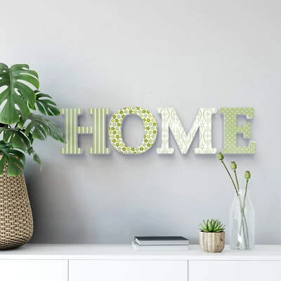 Hartschaum Dekobuchstaben 3D HOME grün Wanddekoration - Bild 1 von 2