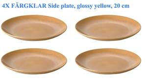 4x IKEA FÄRGKLAR Side Plates, Glossy Yellow, 20 cm, 8" FARGKLAR NEW - Picture 1 of 5