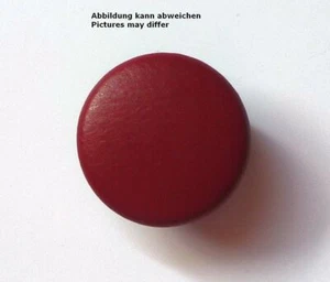 Leather Button Burgundy Covered with Genuine Leather - Various Sizes - Picture 1 of 6