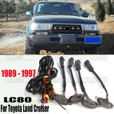 For Toyota Land Cruiser LC80 1889-1998 Front Grille LED Light Raptor Style Grill Foto 1 de 4