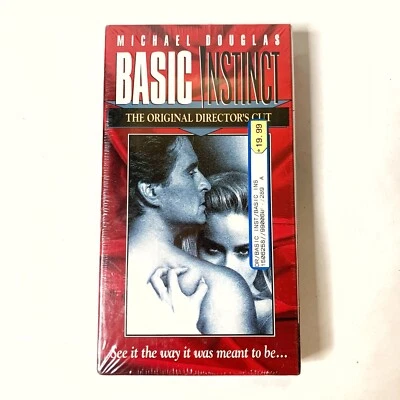 Basic Instinct (VHS, 1997, Original Directors Cut) Michael Douglas Sharon Stone - Image 1 of 4