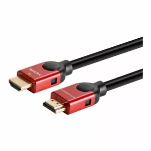 Monoprice Select Metallic Series High Speed HDMI Cable (6ft, Red) - Picture 1 of 7