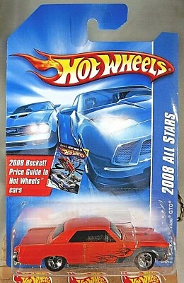 Pontiac GTO 2008 Hot Wheels #70 All Stars 1965 variación naranja con cromo 5 radios Foto 1 de 4
