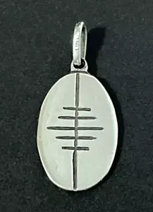 1970s VINTAGE STERLING SILVER MITRE CLUB FOOTBALL MEDALLION PENDANT - Picture 1 of 3