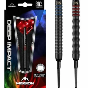 Juego de Dardos Negros Mission Soft Tip Deep Impact 18g 19g 20g 21g gramos Softip - Imagen 1 de 5