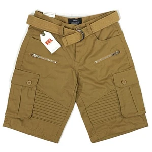 NWT VNDL Vandal Collective Boys Size 12 Belted Shorts with Pockets in Bronze - Picture 1 of 9