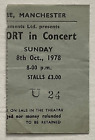 Raport pogodowy Oryginalny używany bilet na koncert Apollo Theatre Manchester 8 października 19