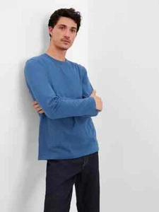 NUEVO CON ETIQUETAS GAP Suave Todos los Días Camiseta Manga Larga Camiseta 100% Algodón Azul Hombres M L - Imagen 1 de 1