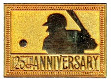 1994 MAJOR LEAGUE BASEBALL 125TH ANNIVERSARY GOLD CELEBRATION PIN [LARGE]