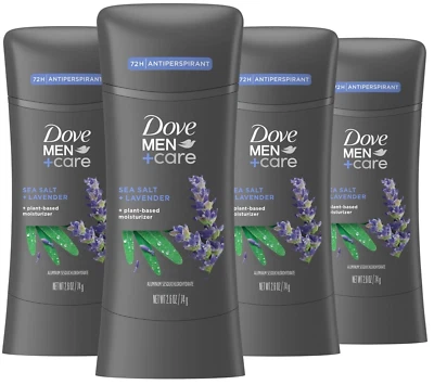 4 PACK Dove Men+Care Antiperspirant Stick Sea Salt Lavender 2.6oz - Image 1 of 4