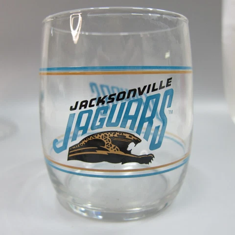 Vintage Jacksonville Jaguars NFL Tumbler Glass 3.75 Inches Cover