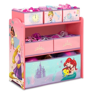 Delta Kinder Design & Store 6 Behälter Spielzeug Aufbewahrung Organizer, Disney Prinzessin - Bild 1 von 12