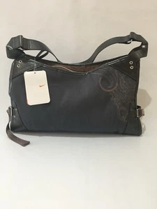 Nike Shoulder Bag Y2K Canvas Mix Grey Handbag Adjustable Day/Travel BNWT - Picture 1 of 12