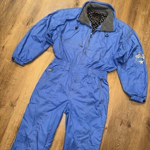 Willy Bogner Ski Suit Mens One Piece Snowsuit Snow Bib Polar Vtg Blue 40 Medium - Picture 1 of 24