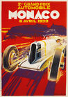 AV31 Vintage 1930 Monaco Grand Prix Motor Racing Poster Re-Print A4