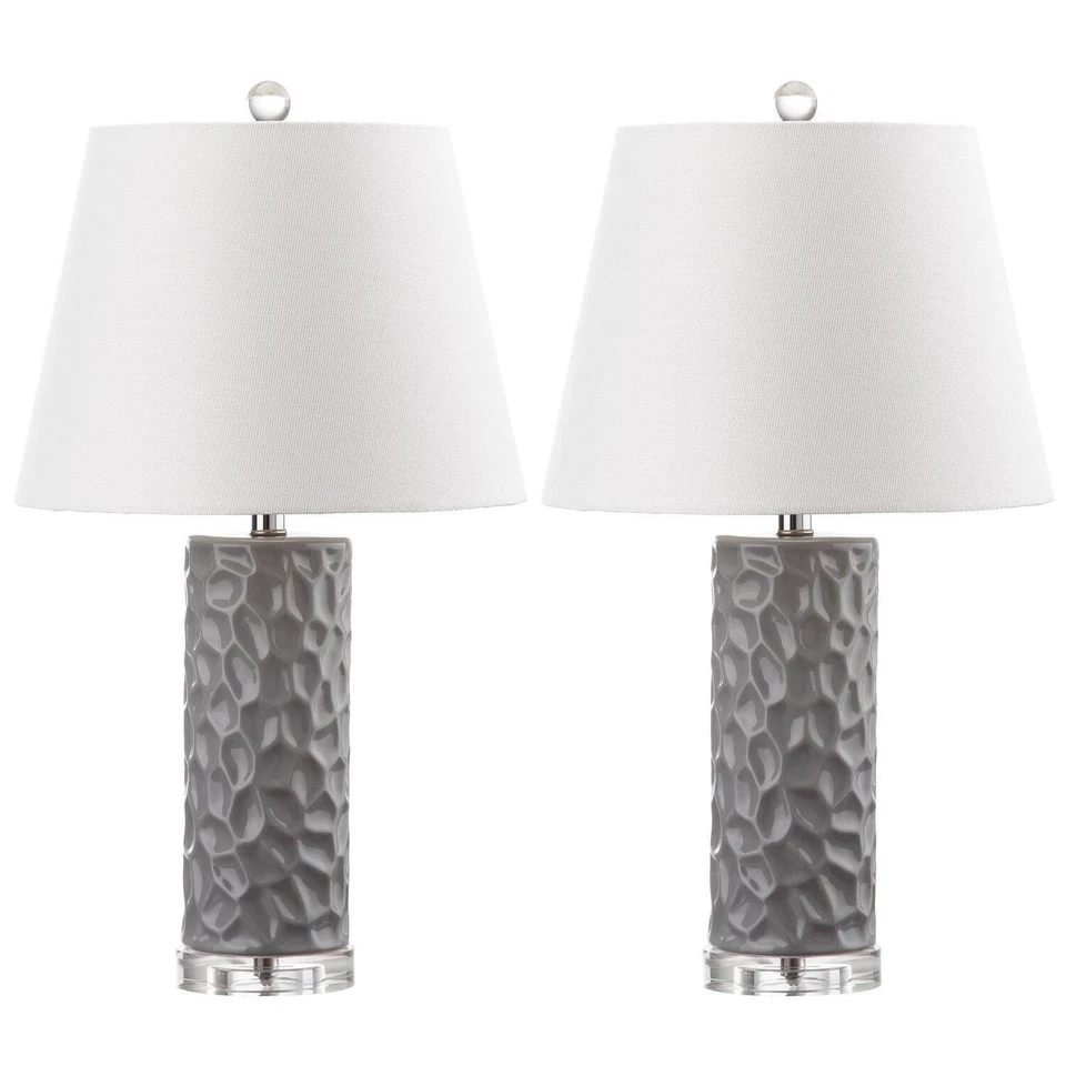 Dixon Grey Table Lamp Off White Clera Set of 2 Foto 1 de 1