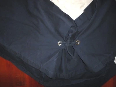 FALDA DE CAMA COMPLETA NAUTICA SUAVE CHINO SARGA AZUL MARINO OJAL Y CORBATAS  Foto 1 de 4