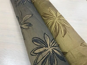 FAUX SILK CURTAIN FABRIC DAMASK DESIGNER MATERIAL 140CMS WIDE DRAPES BLINDS - Picture 1 of 12