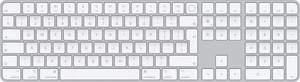 Apple Magic Keyboard weiß mit Touch ID mit Ziffernblock QWERTZ NEU & OVP - Bild 1 von 2