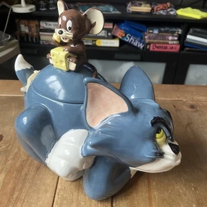 Warner Bros Studio Store Vintage 1997 Tom & Jerry Cookie Jar Rare - Picture 1 of 7