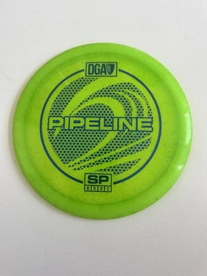 DGA Disc Golf Pipeline Glitter Green SP 8/5/0/2 168g 8 Speed Fairway Driver - Image 1 of 2