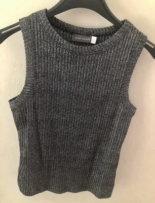 Новый бархат металлический без рукавов ребристый жилет верхний размер средний никогда не носили - Изображение 1 из 4