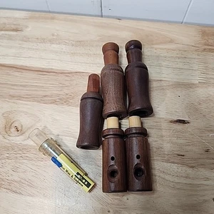 LOT of 8 Vintage Wooden Game Calls 5 Lohman And 1 Haydel's - Picture 1 of 13
