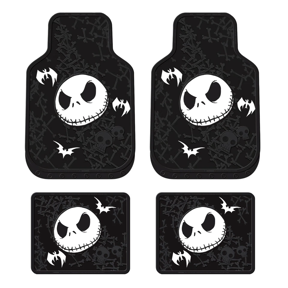 New Nightmare Before Christmas Jack Car Truck Waterproof Front Rear Floor Mats - Изображение 1 из 3
