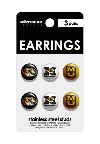 Missouri Tigers Stud Earrings Cover