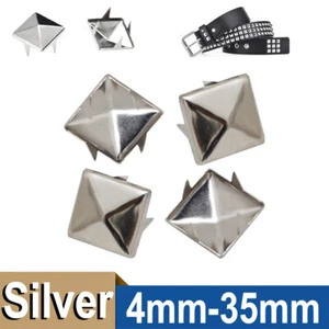 Square Rivets Pyramid Studs Punk Spikes Rivet Spikes Studs for Leathercrafts DIY - Picture 1 of 6