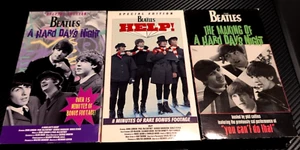 The Beatles Movies Box Set (3 VHS) Help, Hard Days Night, Making of... LIKE NEW! - Picture 1 of 6