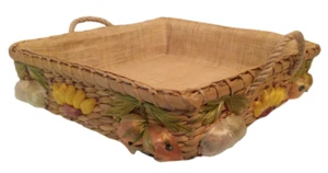 Bandeja Cesta Vintage 12X12X4 Decoración Cazuela Cesta Para Pascua - Imagen 1 de 7