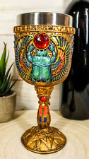 Egyptian Beetle Scarab Amulet Messenger Of Eternity 6oz Wine Goblet Chalice Cup