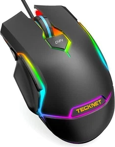 Wired PC Gaming Mouse, RGB Backlit Ergonomic for Laptop - Picture 1 of 7