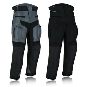 NEW Motorbike Motorcycle Waterproof Cordura Textile Trousers Pants CE Armours - Picture 1 of 14