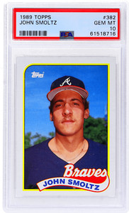 1989 Topps #382 John Smoltz PSA 10