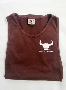 Country Allure Signature Muscle Shirt Brown Ladies Size M - Bild 1 von 5