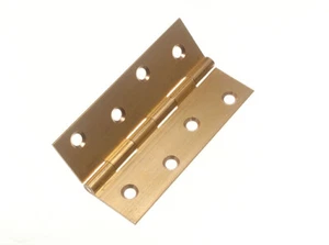 New Pair Of Extruded Solid Brass Hinges 100mm ( 4 Inch ) - Onestopdiy - HD - Picture 1 of 1