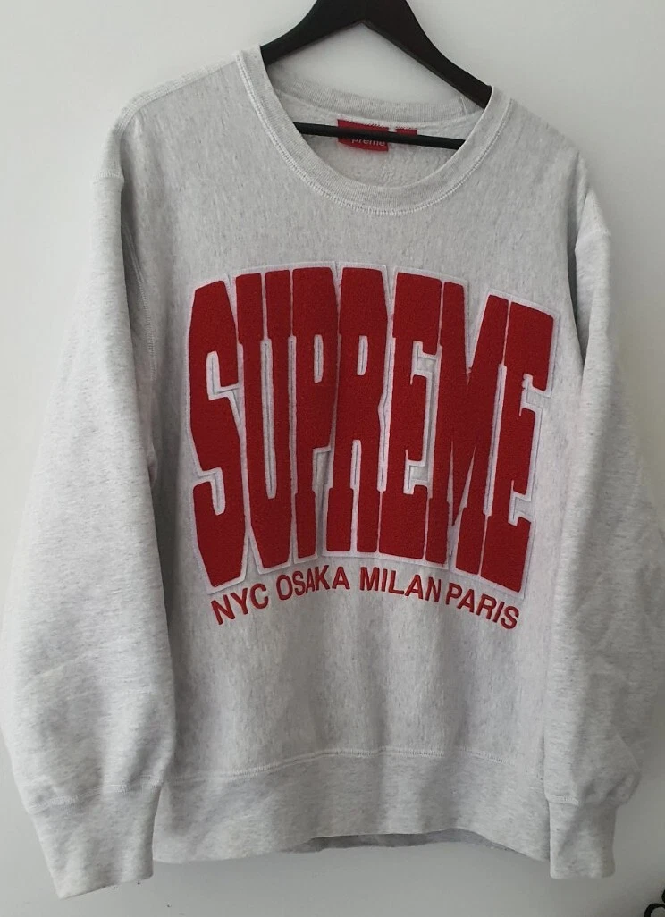 【Sサイズ】Supreme Nyc Crewneck \"Ash Grey\" Supreme NYC Crewneck Ash Grey Large