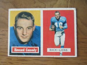 1957 Topps Football Cards - # 80 Howard "Hopalong" Cassady, HB, Detroit Lions