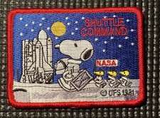NASA SNOOPY MOON LANDING SHUTTLE COMMAND PATCH - 3.5”
