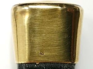 Antique Art Deco Gold Filled Top Walking Stick with Square Shaft and a Horn Tip - Picture 1 of 6